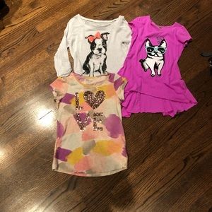 Lot of 3 Girls Shirts-10/12